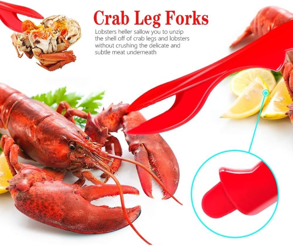 Crab Leg Crackers and Tools - Lobster Crackers and Picks Set Shellfish Crab C...