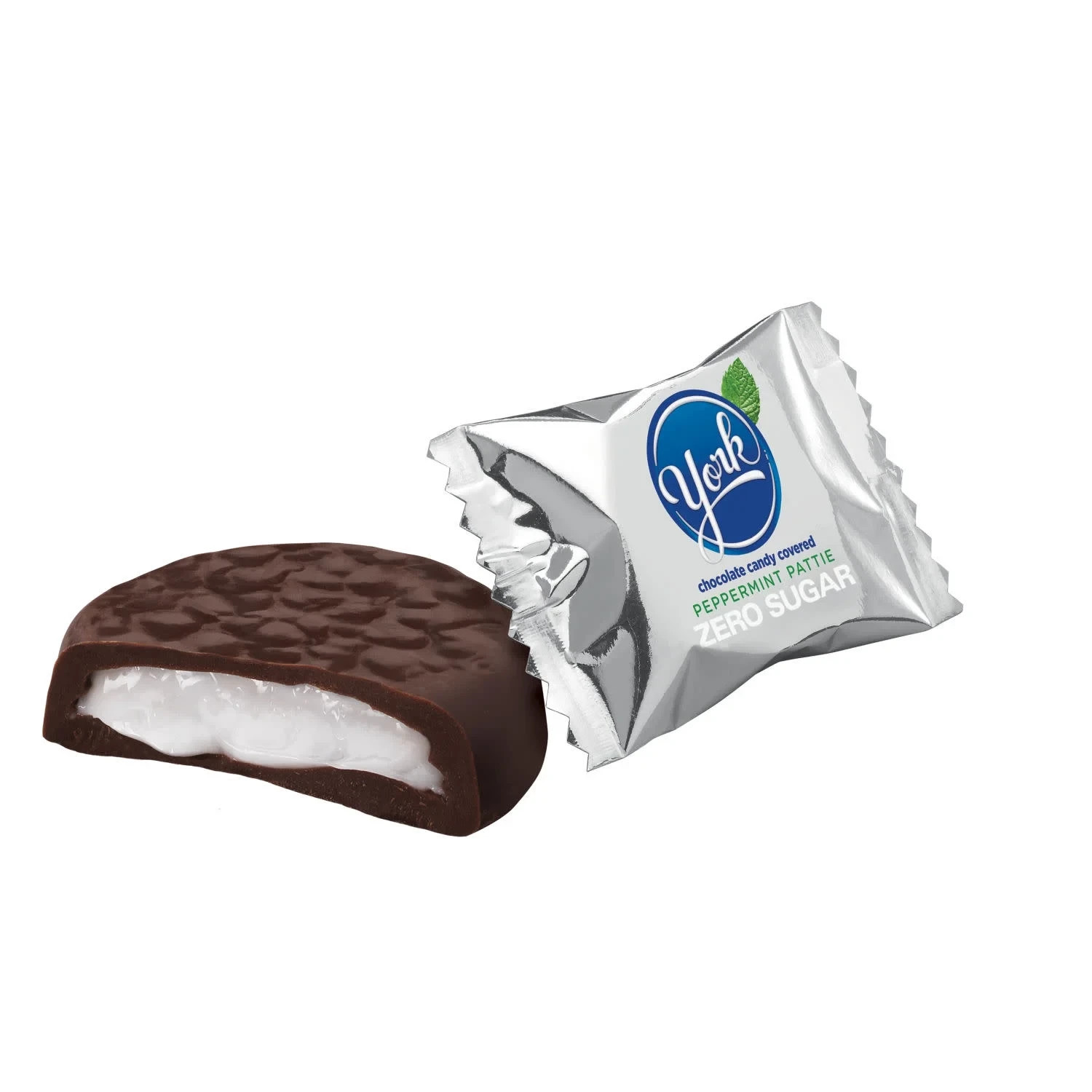York Zero Sugar Chocolate Peppermint Patties Candy, Bag 5.1 oz. Free Delivery