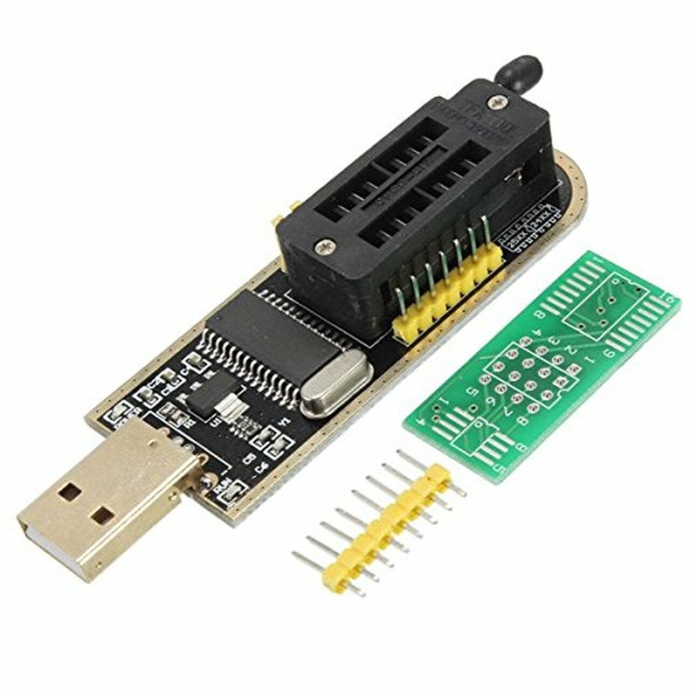 CH341A SOIC Clip Socket 1.8V 3.3V USB EEPROM Flash BIOS Repair Programmer 24 25
