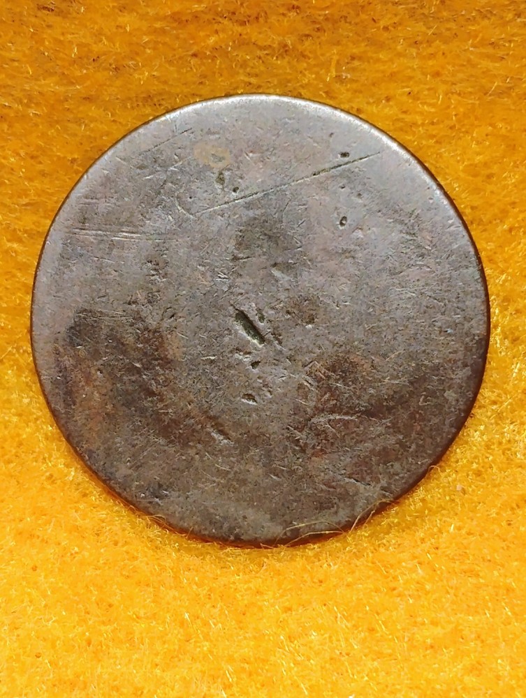 J * W ~ DRAPED BUST LARGE CENT ~ COUNTERSTAMP