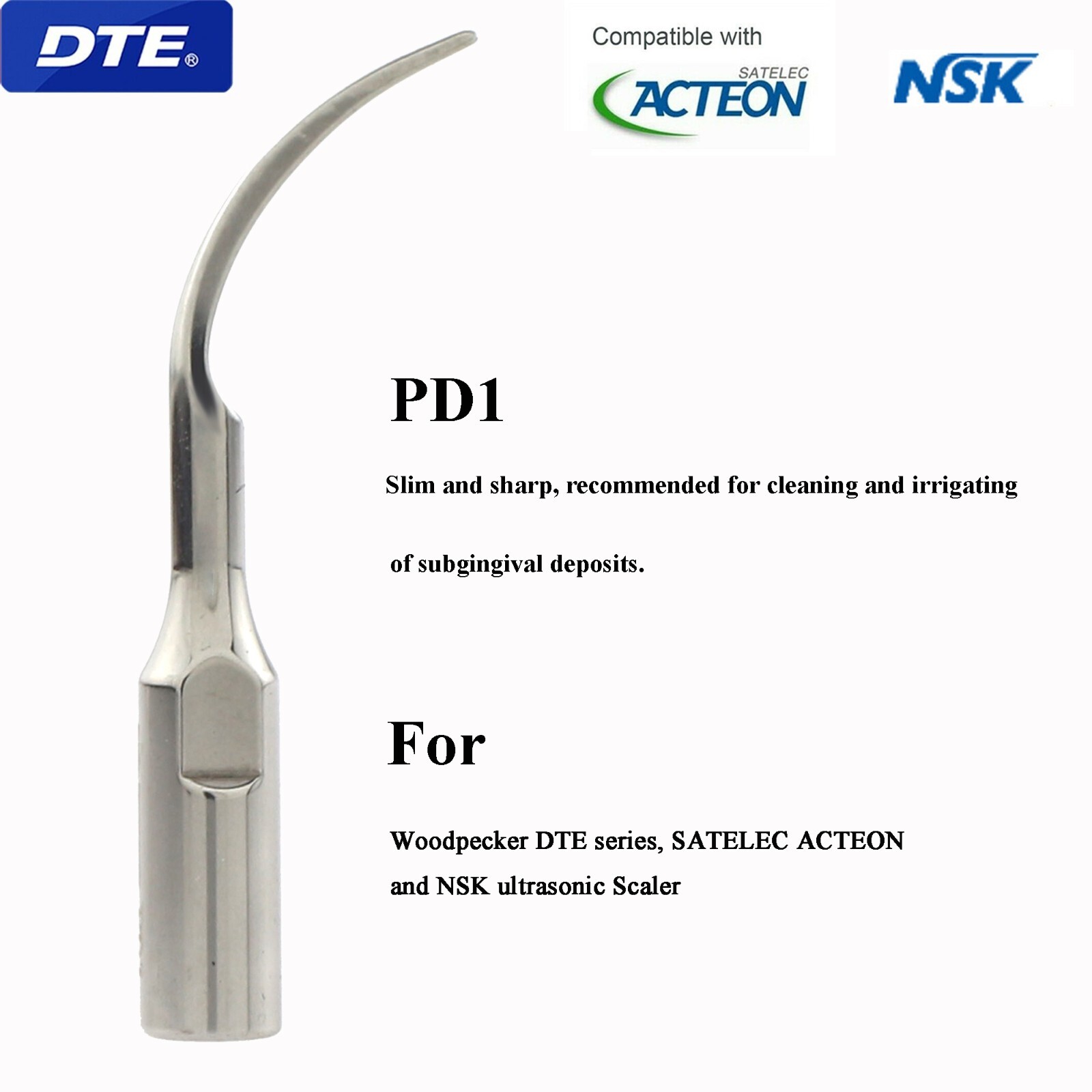 Woodpecker Dental Ultrasonic Piezo Scaler Tips Endo Perio DTE SATELEC NSK EMS