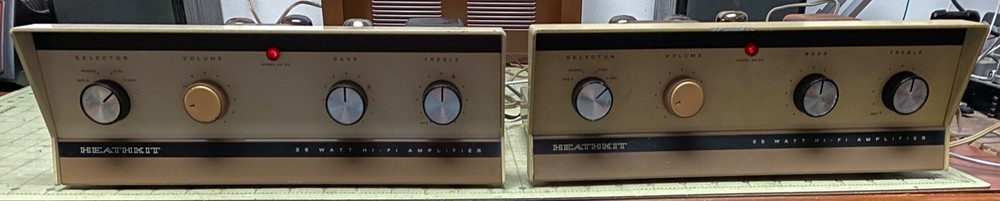 Nice Pair of Heathkit AA-23 Integrated Mono Blocks 7591 Push Pull Serviced