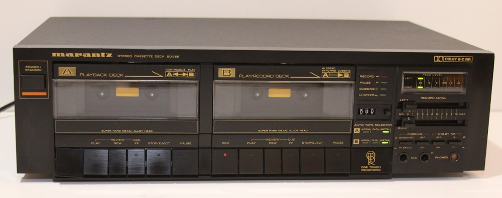 MARANTZ SD -255 Stereo Double Cassette Deck, Hi Speed Syncro Dubbing- TESTED