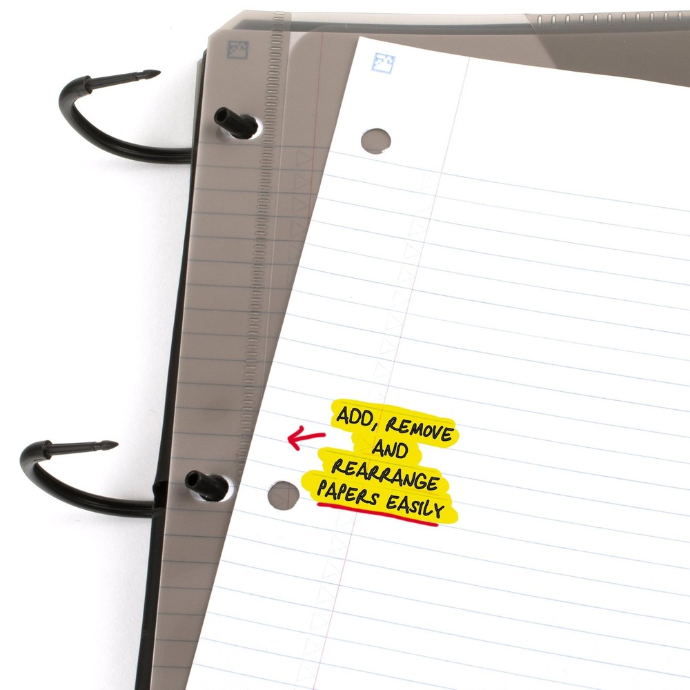 Five Star Flex Refillable Notebook + Study App, College 1 in. thick, Black