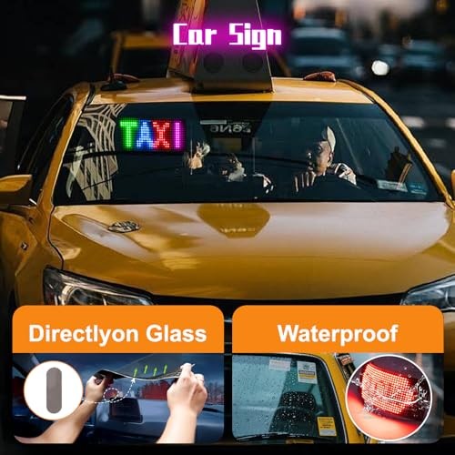 Programmable Light for Car,LED Sign,Control by APP,Custom Colors, 7"*3"