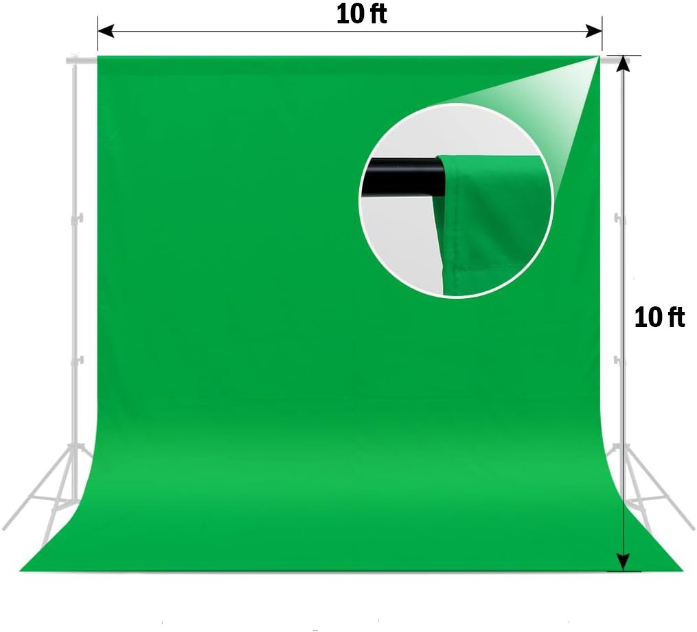 Selens 10 x 10ft Green Chromakey Backdrop Screen Photography Background Studio