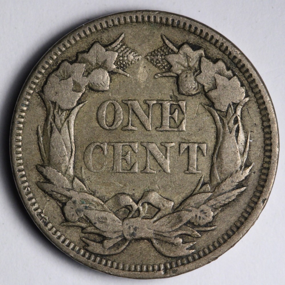 1857 Flying Eagle Cent Penny VF E124 SQMG
