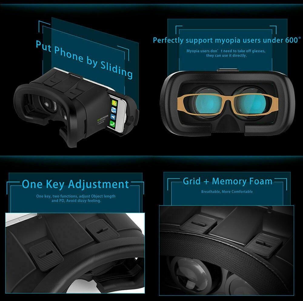 3D Virtual Reality VR Glasses Goggles