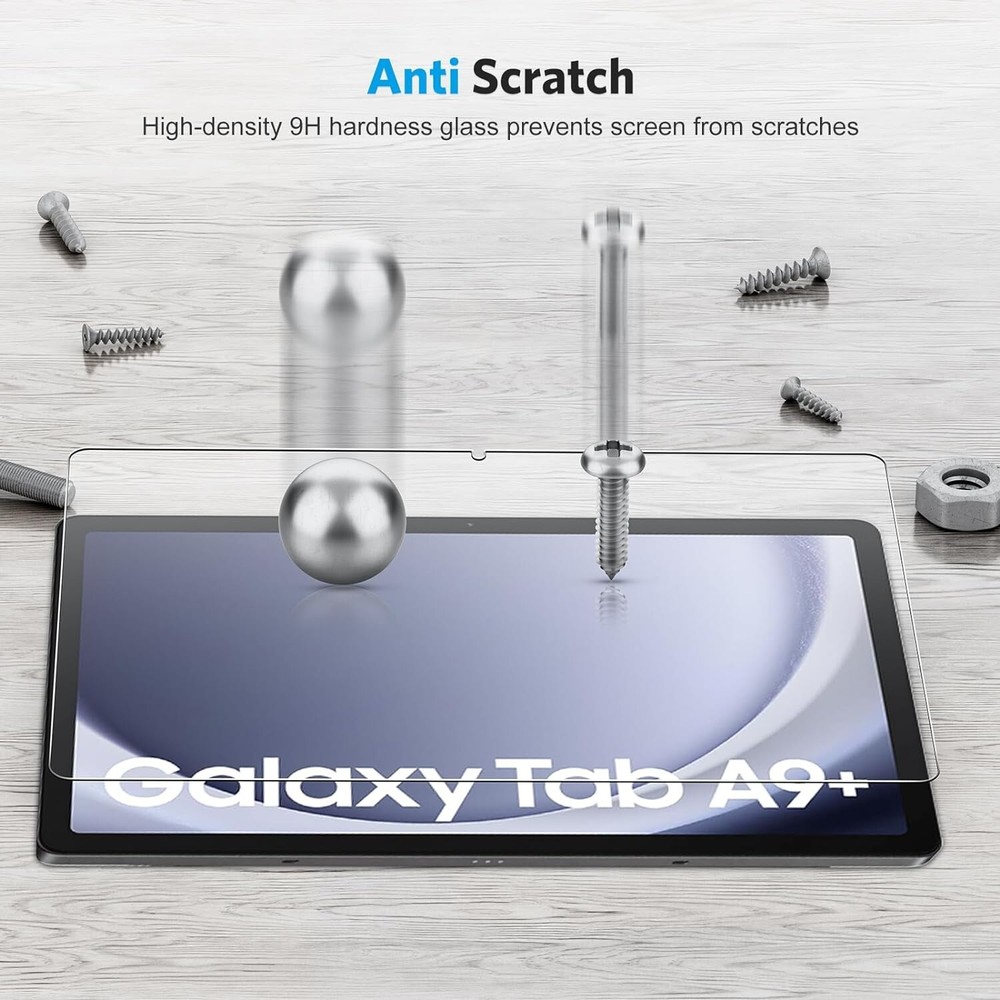 (2 Pack) For Galaxy Tab A9 Plus 11" Screen Protector Tempered Glass Screen Cover