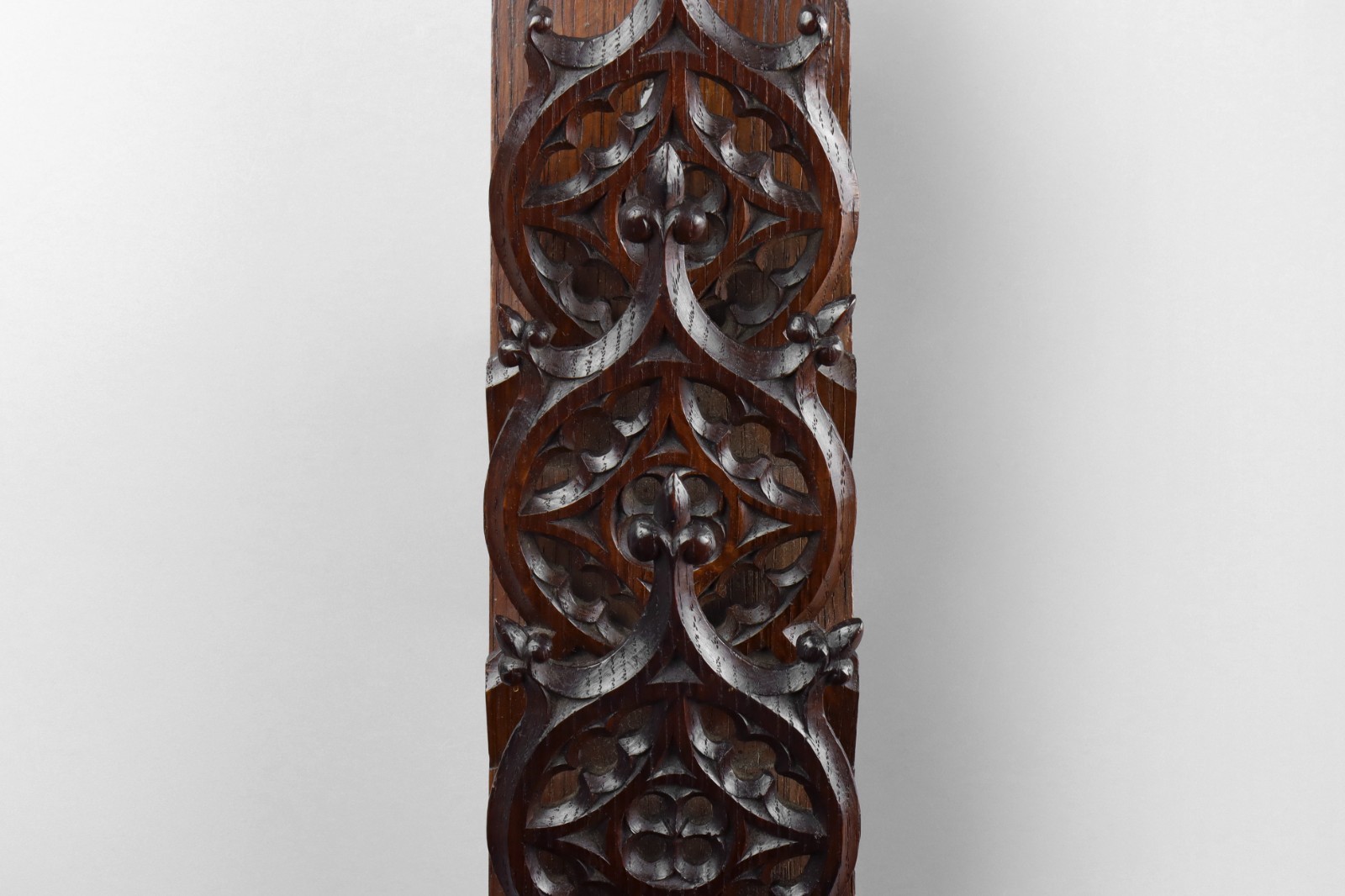 Antique 19th Century Ecclesiastical Gothic Carved Wood Letter Rack Holder