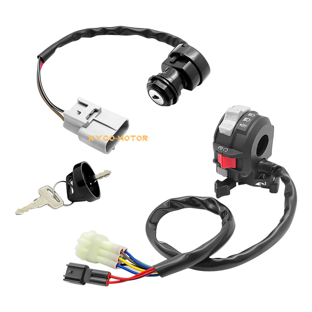 Start Stop Headlight Switch & Ignition Key Switch for Yamaha Grizzly 660 YFM660F