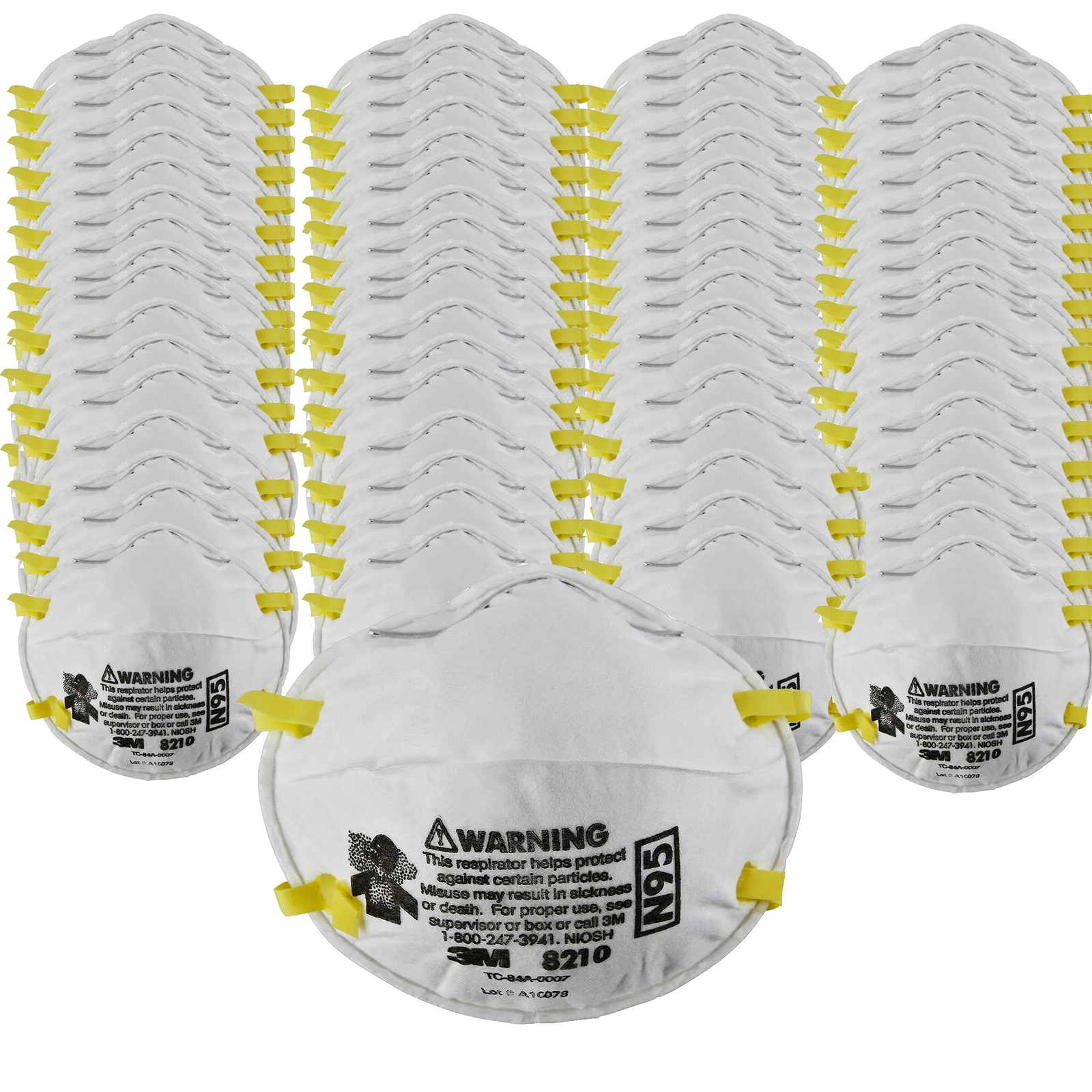 Case (160ct) 3M 8210 N95 Disposable Protective Respirator Dust Mask EXP 2025