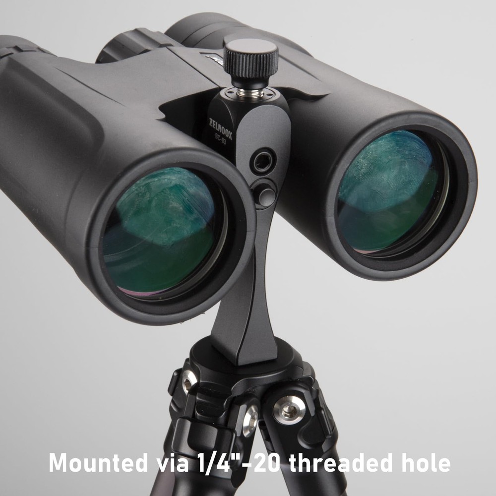 Binocular Tripod Adapter | Quick Release, 1/4"-20 Thread & Arca-Dovetail, CNC...