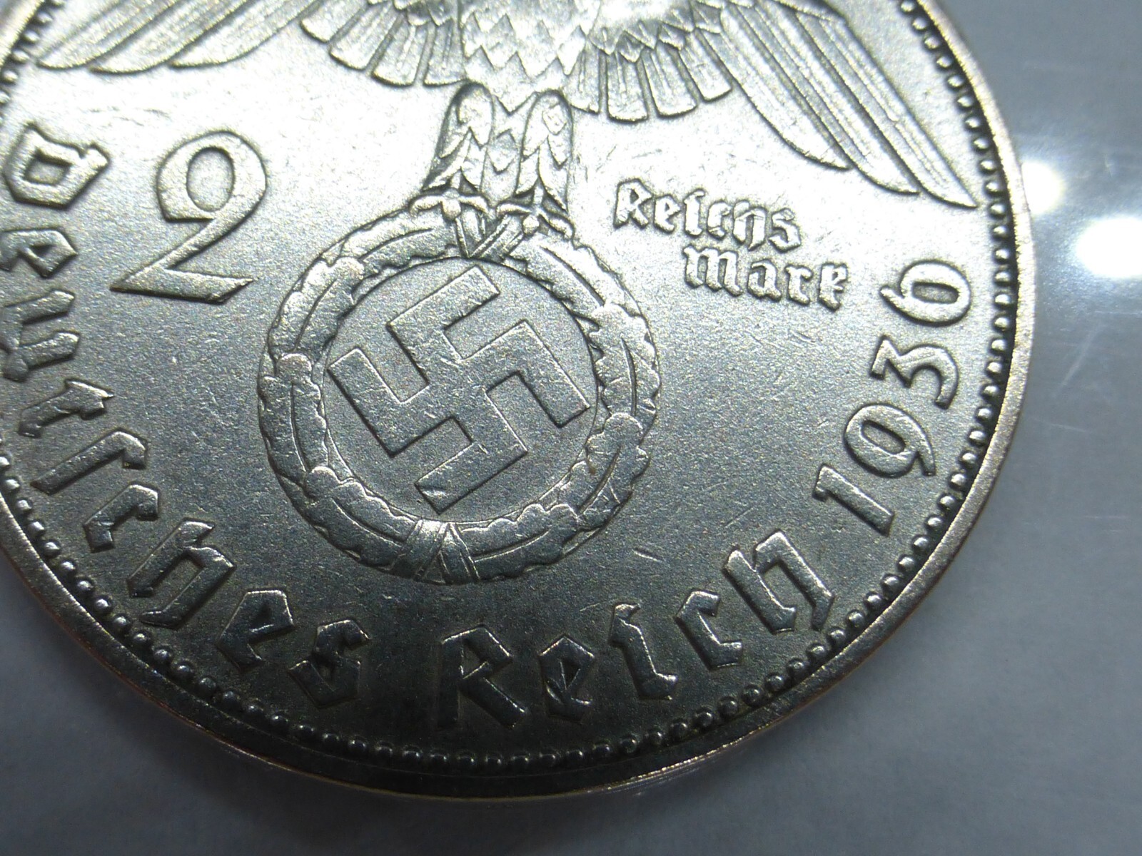 Beautiful Nazi Silver Coin Relic: 2 Reichsmark Historic WW2-Era Artifact, J.366