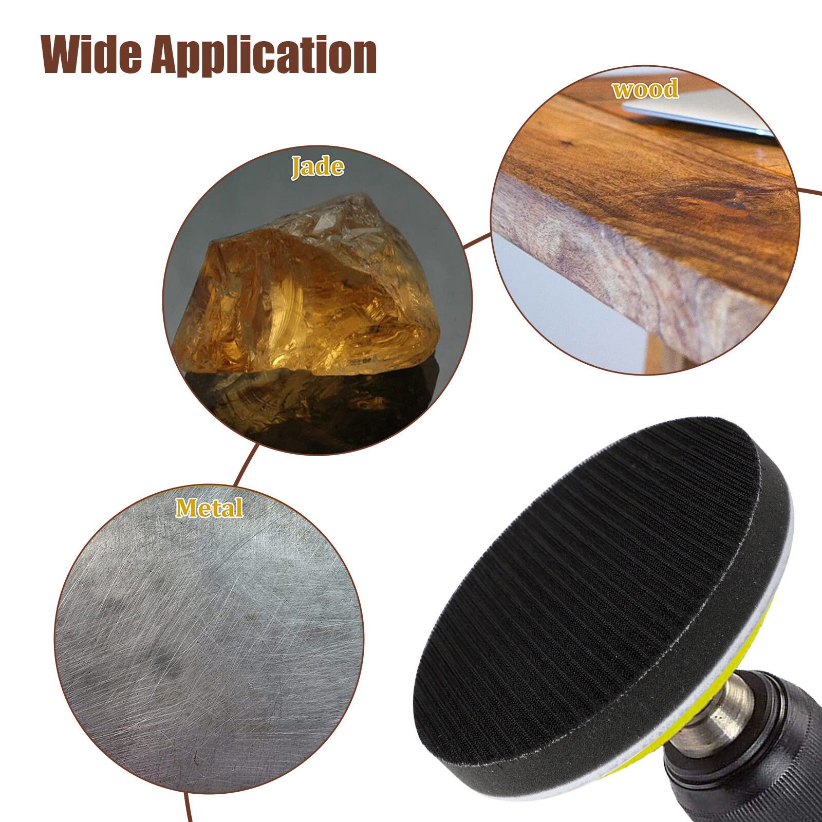 2x 6inch Hook Loop Foam Cushion Interface Sanding Disc Sander Buffer Backing Pad