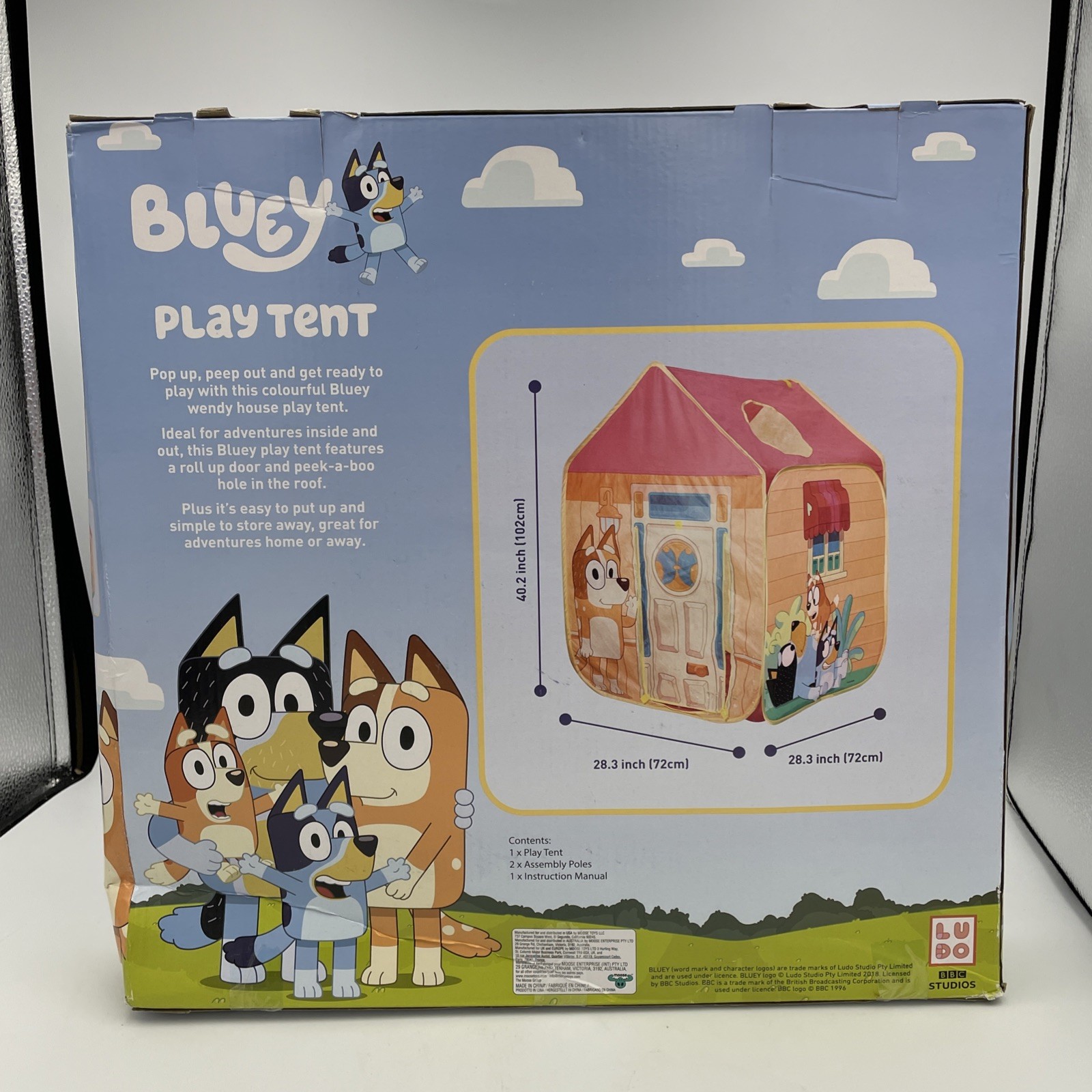 Pop 'N' Fun Multicolor Pop-Up Play Tent for Toddlers Damaged Box