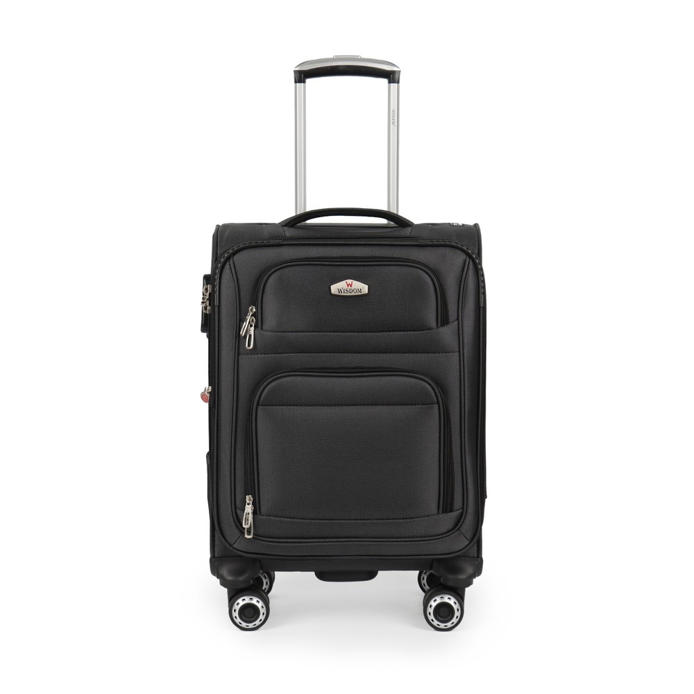 Lightweight Soft Shell Expandable Suitcase with Spinner Wheels & TSA Lock