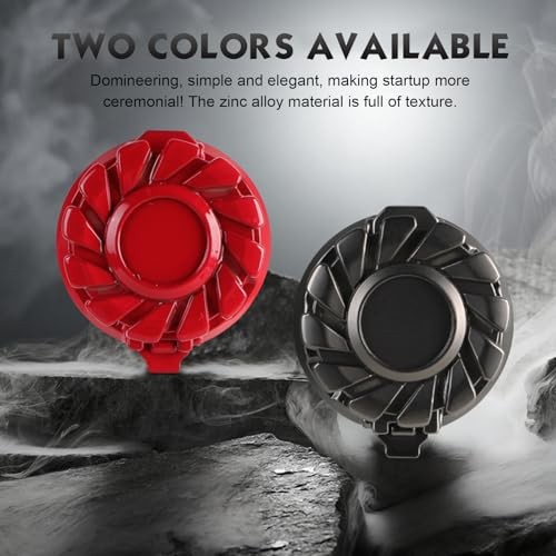 Engine Start Stop Button Cover, Car Starter Button Cover, Luminous 1 PC Black