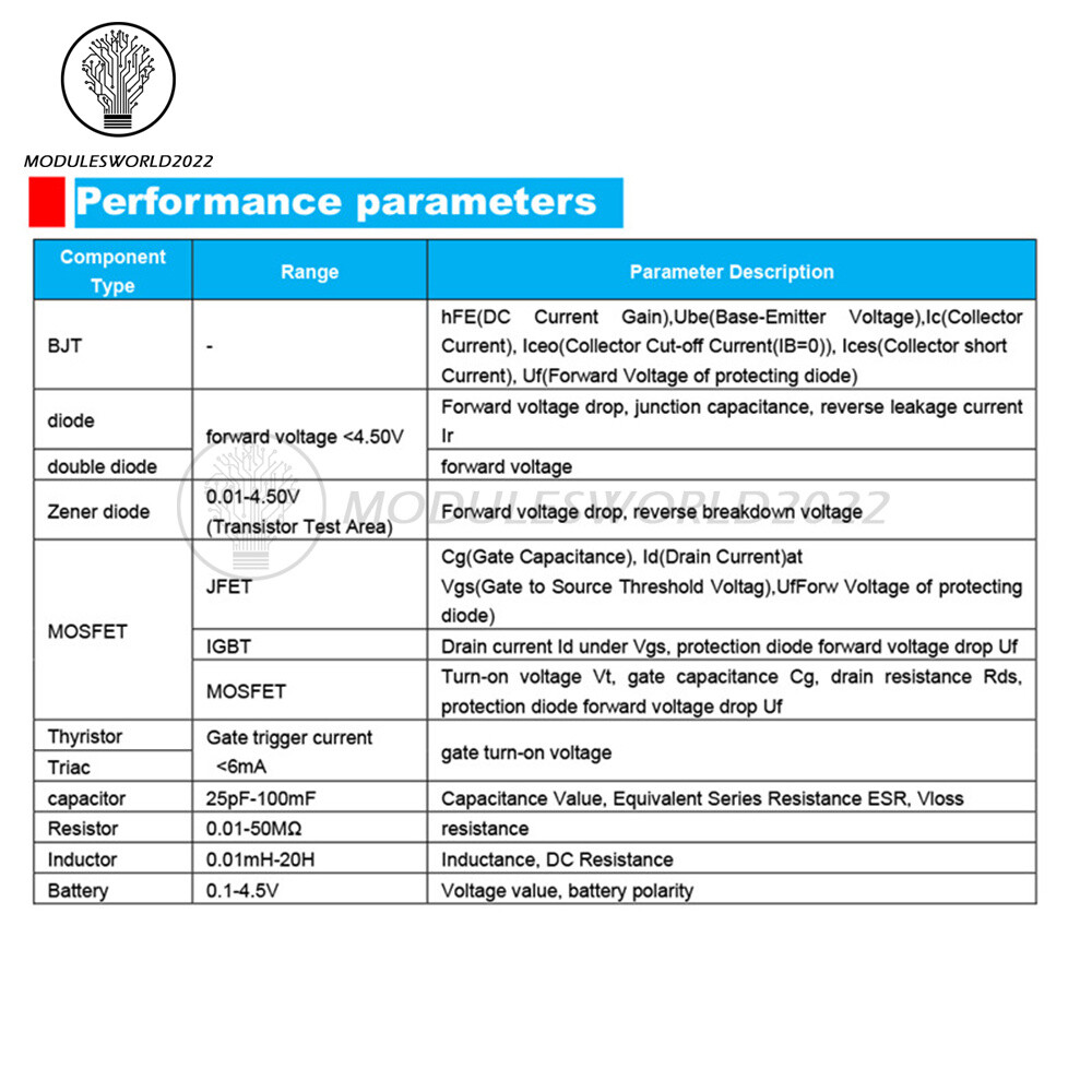 LCR-T10H Multi-function Transistor Tester Large Screen Display Transistor Meter