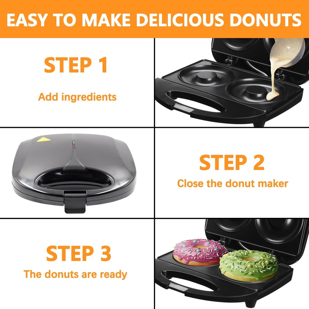 Donut Maker，Mini donut machine，Mini Donut Maker Machine Doughnut Maker,2 Extr...