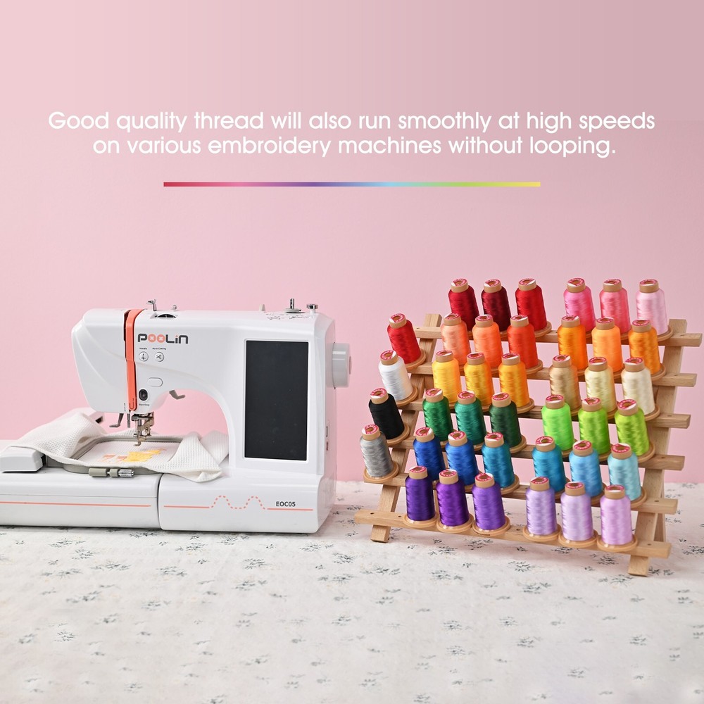 60 Spools Polyester Machine Embroidery Thread 800M (874Y) 40WT for Machine