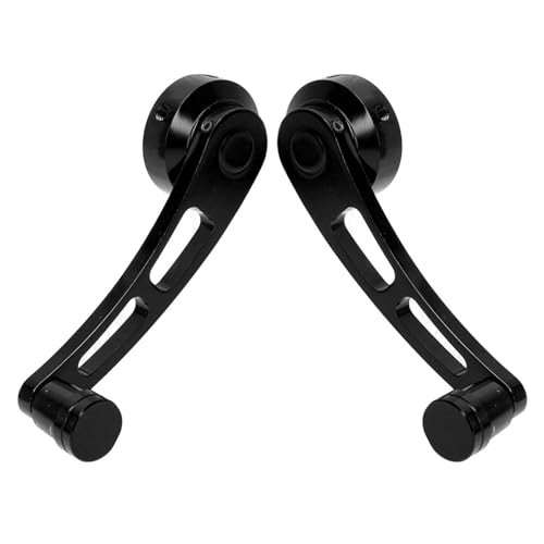 2Pcs Window Handle Window Riser Window Crank Winder Crank Winder Riser, Black