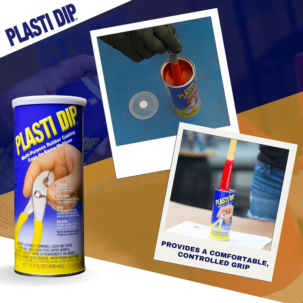 Red Liquid Rubber Dip Can - 14.5 Oz Peelable Coating for Tools & DIY Projects