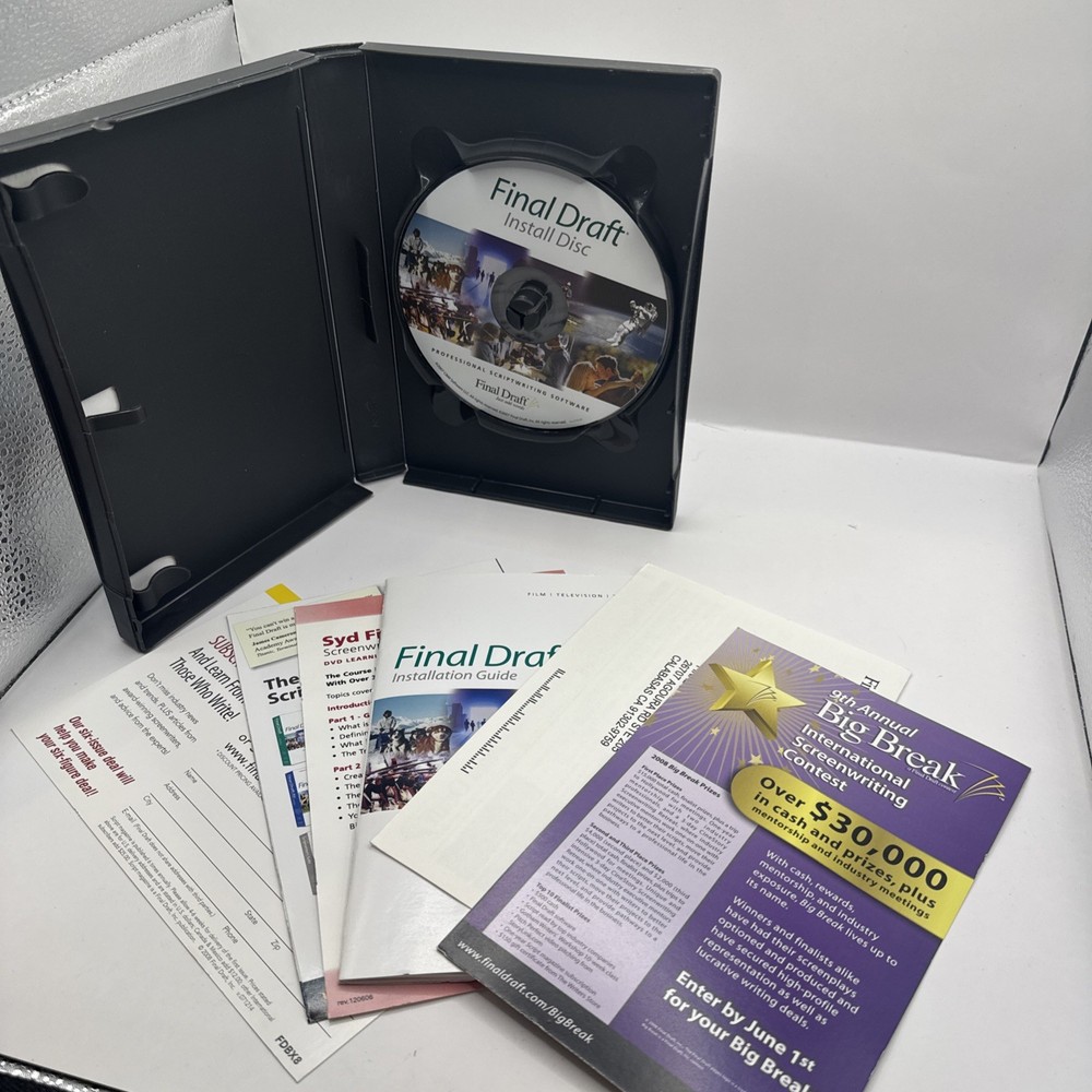 Final Draft Version-7 Professional Scriptwriting Software Slipcover A