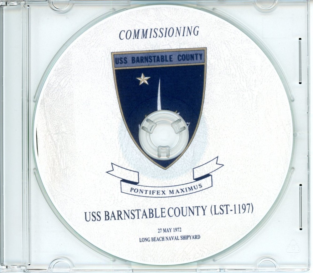 USS Barnstable County LST 1197 Commissioning Program 1972 Navy Plank Owners CD