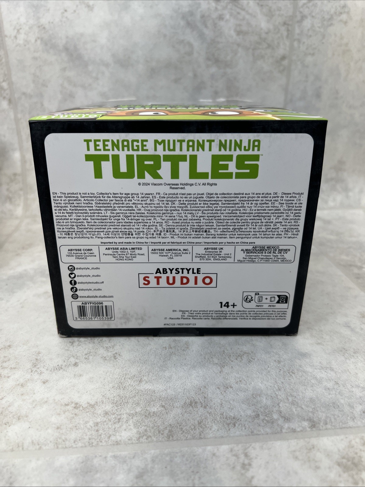 Teenage Mutant Ninja Turtles Michelangelo 7.7" Tall Sfc ABYstyle Studio- See Pic