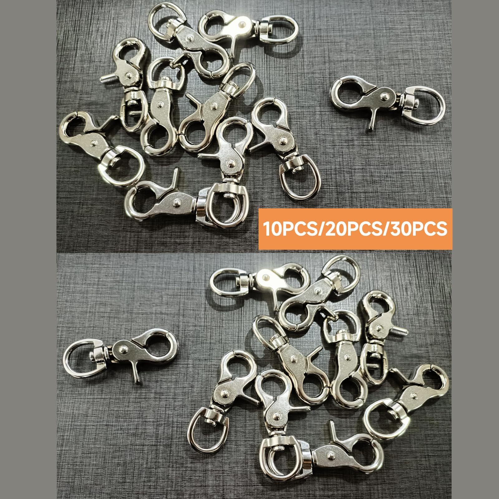 10PCS Trigger Snap Hooks 2.32'' x 0.82'' Heavy Duty Swivel Snap Hooks Metal C...