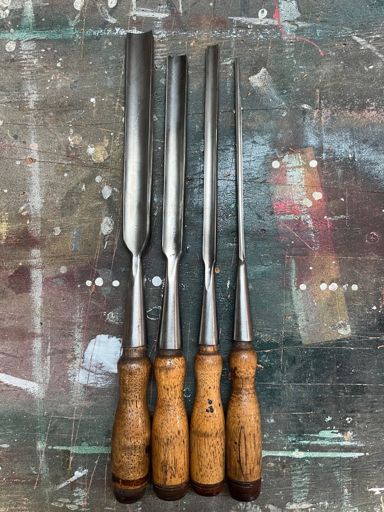 Set of 4 vintage E. C. Simmons Keen Kutter Gouges