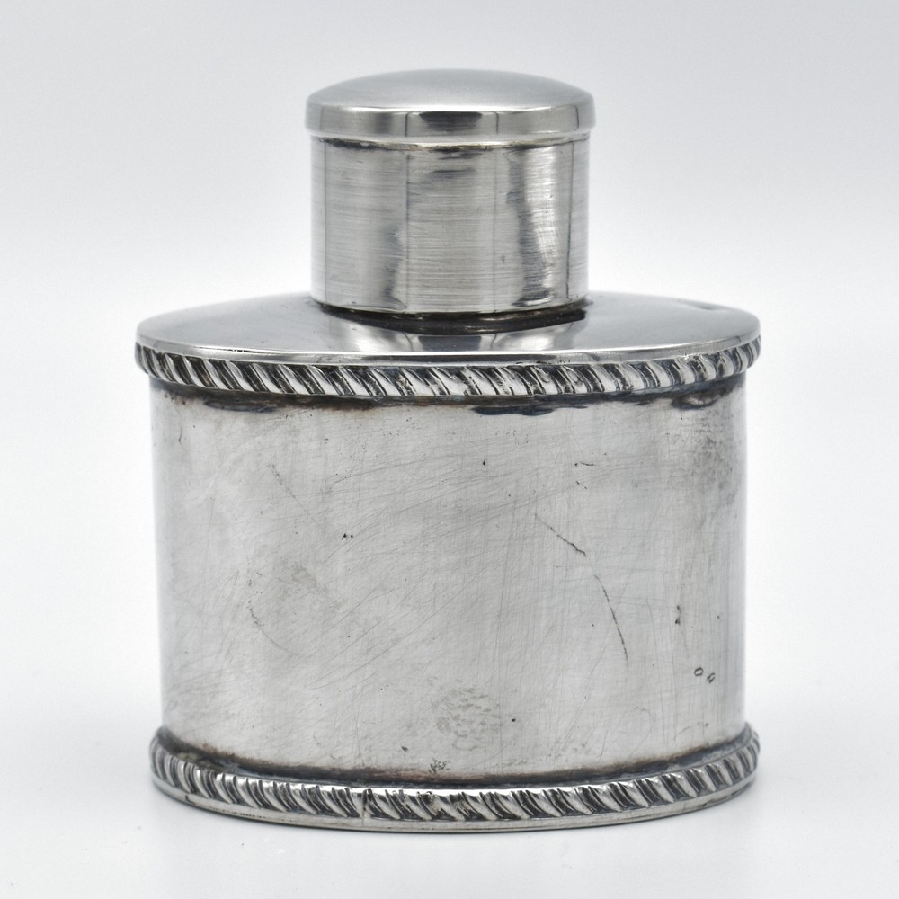 Antique Edwardian Solid Silver Tea Caddy 1909 William Henry Sparrow