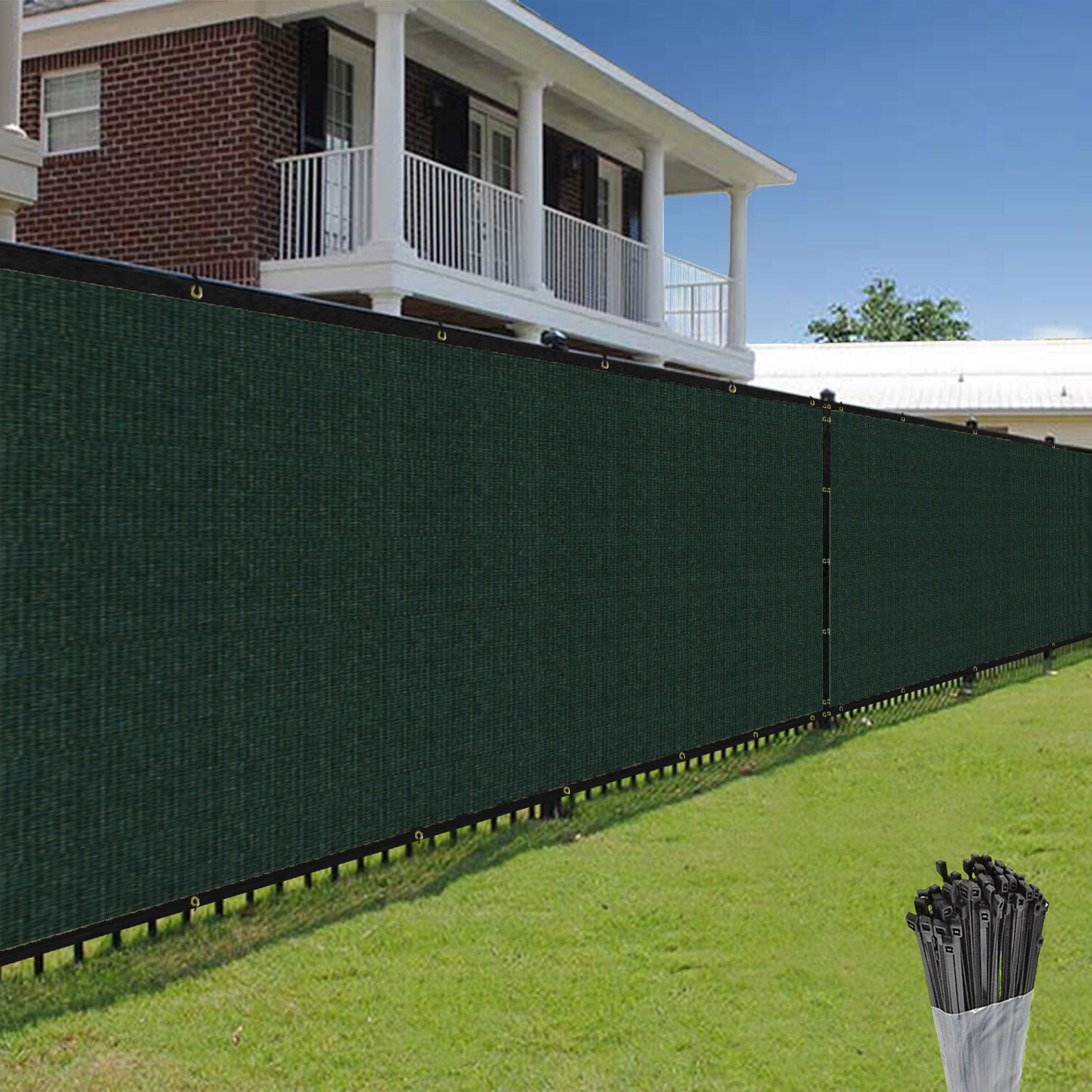 4' 5' 6'x50' Privacy Fence Screen Windscreen Mesh Fabric Shade Cover Tarp Garden