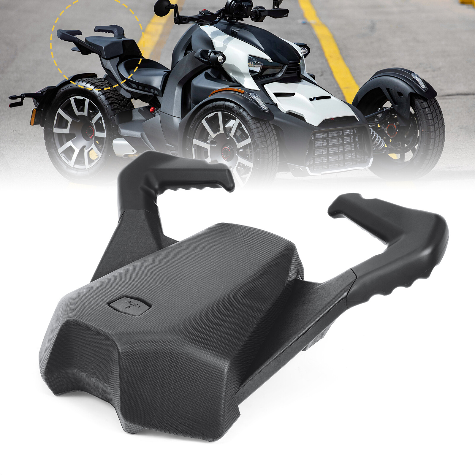 Rear Passenger Seat Foot Pegs Footboard Kit For Can Am Ryker 600 900 2019-2024