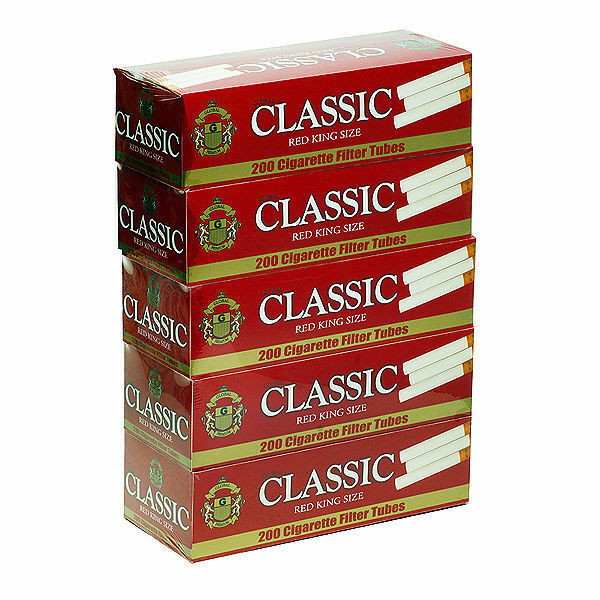 Classic Red Full Flavor King Size - 12 Boxes - 200 Tubes Box