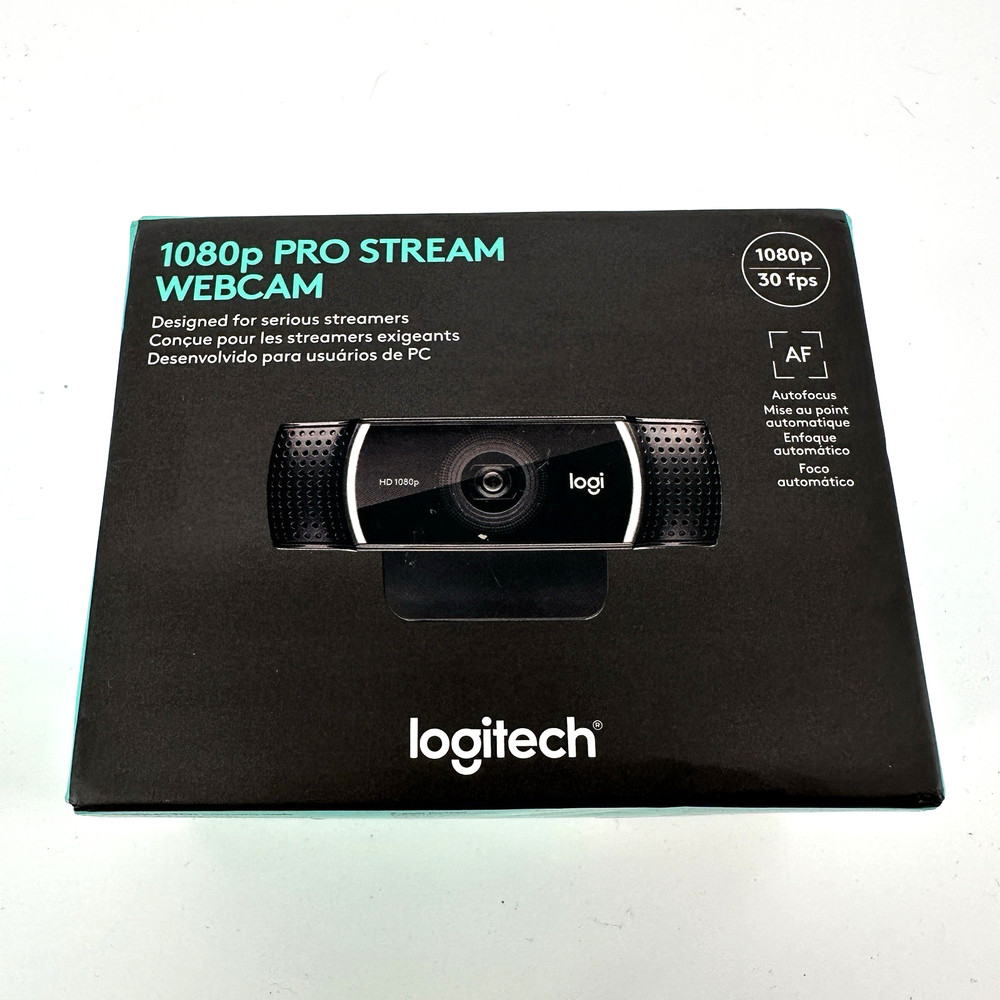 Logitech 1080p Webcam Pro Stream 30fps New