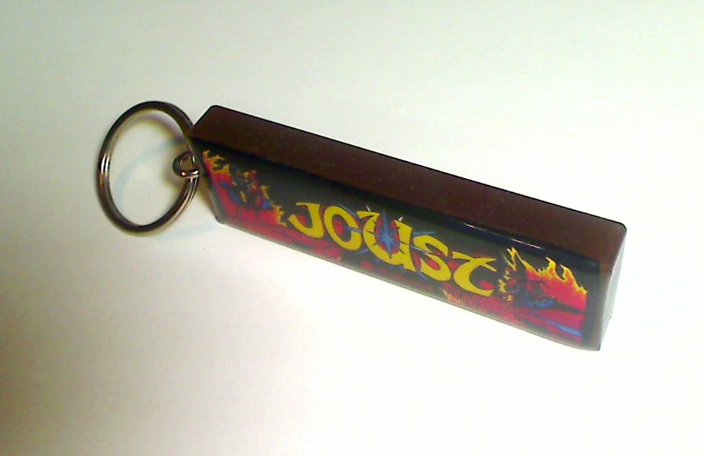 Joust Arcade Marquee Coin Door accessory Keychain