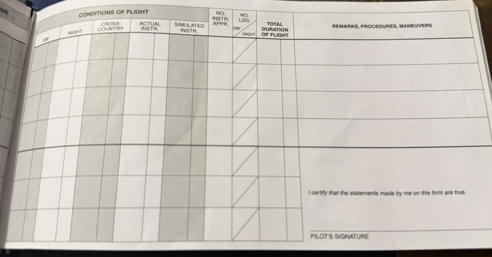 TLSP30 Aviatior Pilot Log Book Leather w/ Refillable Pages FAA-Compliant