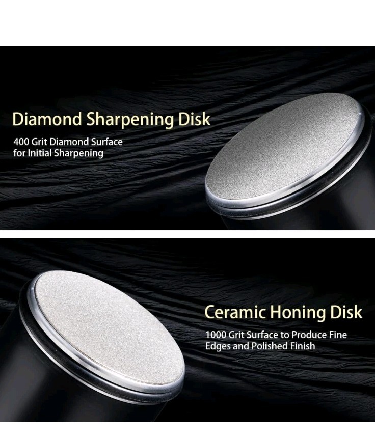 Rolling Knife Sharpener Kit - All Knife Sharpening Tool w/ Diamond & Ceramic
