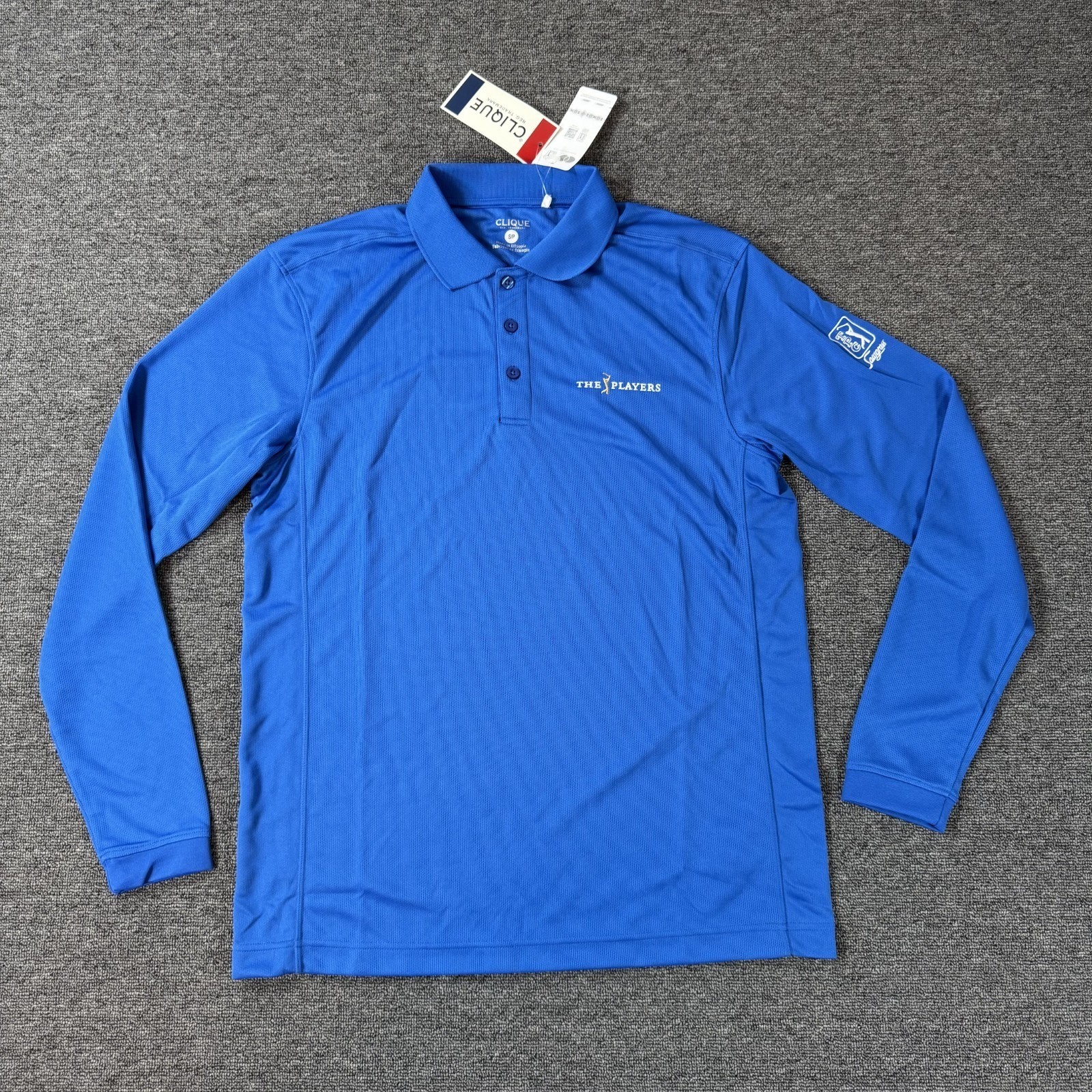 TPC Sawgrass The Players Shirt Mens Small Blue PGA Tour Golf Long Sleeve Polo