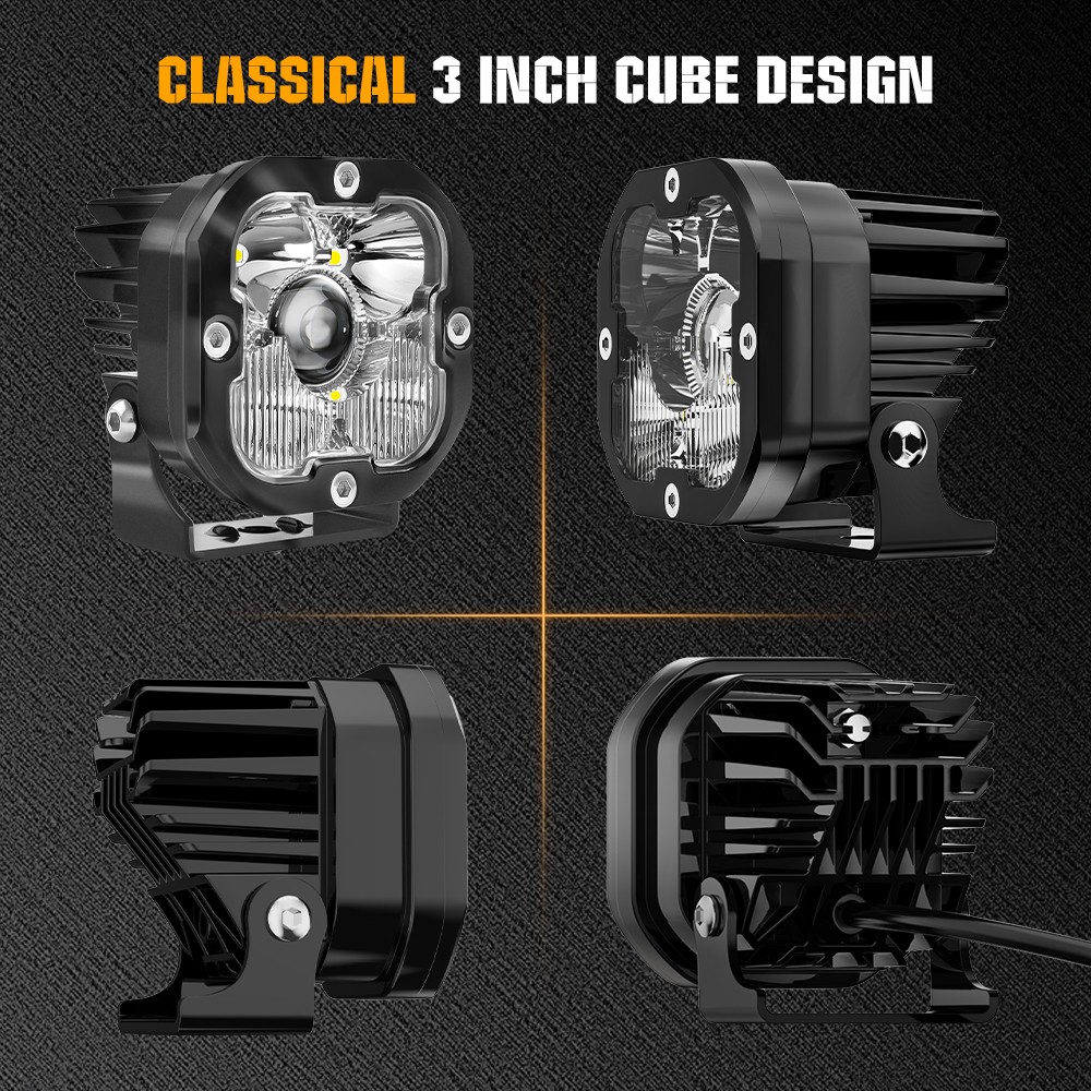 Colight Designs Squadron Sport LED Pair Driving/Combo Lights Kit w/ Wire Harness