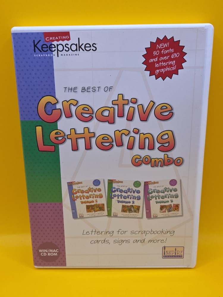 CREATIVE LETTERING COMBO - Keepsakes WIN/MAC CD-ROM 1999 2000