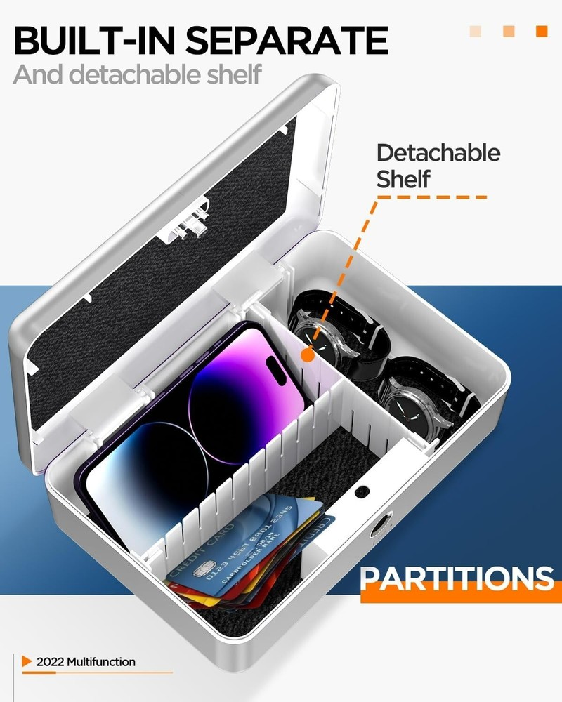 Biometric Fingerprint Safe Box - Quick Access Storage for Jewelry & Documents