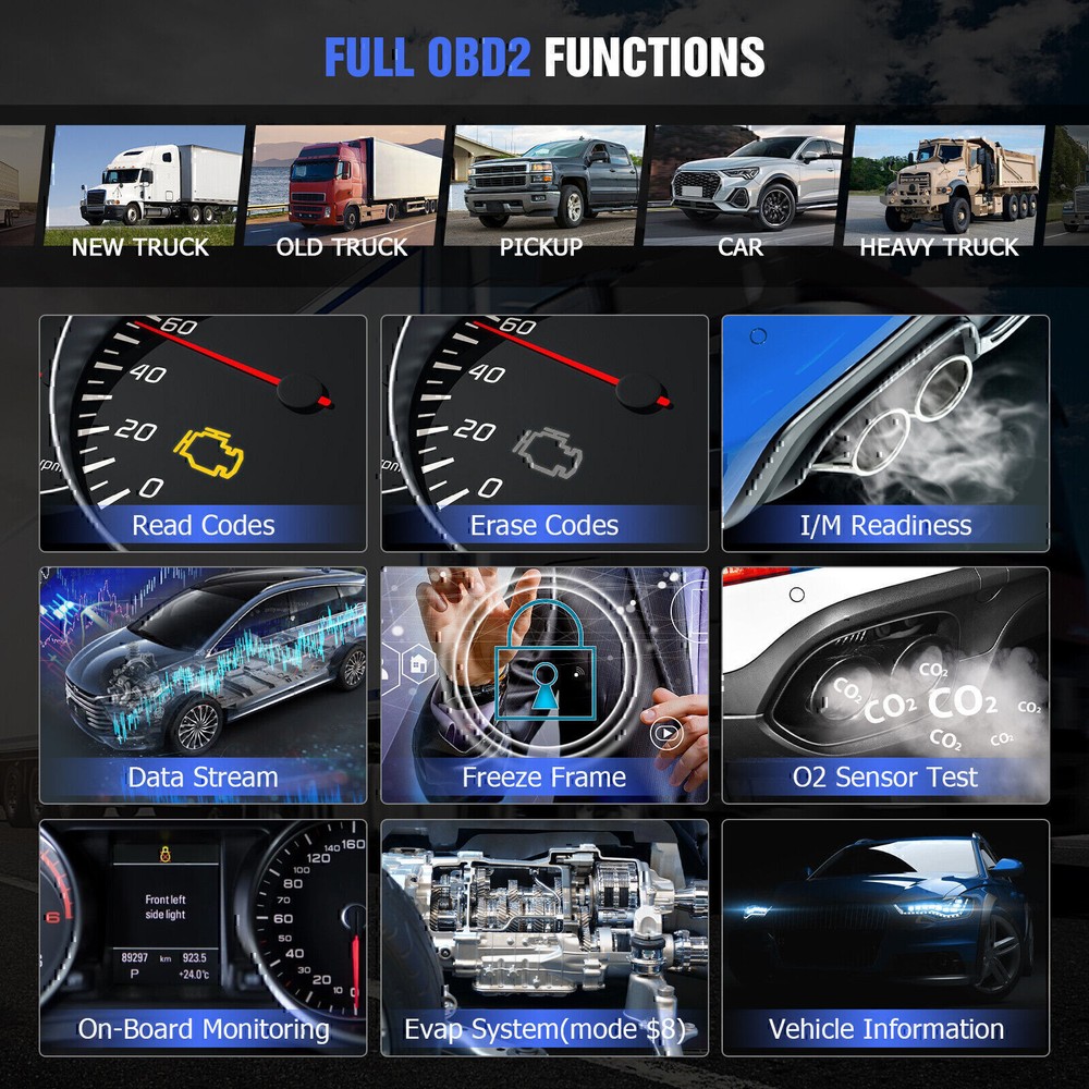 For Hino Heavy Truck Scanner Automotive Tool OBD2 Diagnostic Code Reader