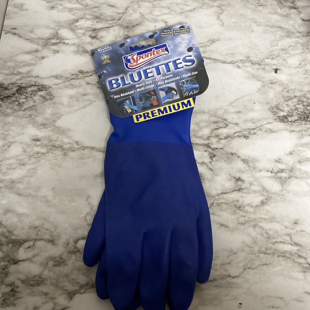 Spontex Bluettes Neoprene Gloves, Blue, Size L, 1 Pair