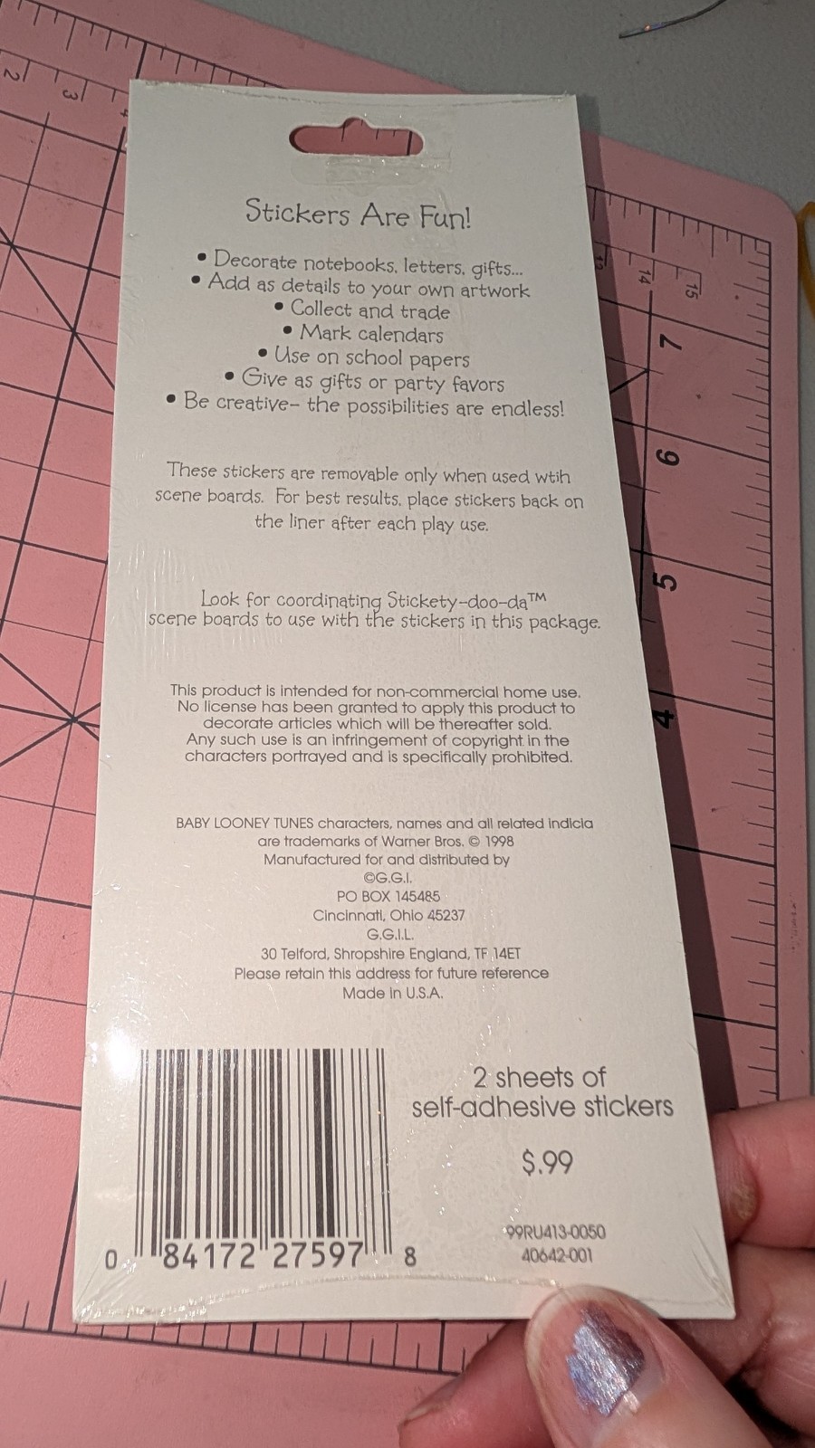 Vintage Stickers Baby Looney Tunes Roadrunner Wile E Coyote 2 Sheets New