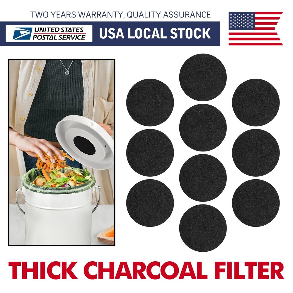10Pack 6.7Inch Compost Bucket Replacement Filter Cotton Soft Breathable Material
