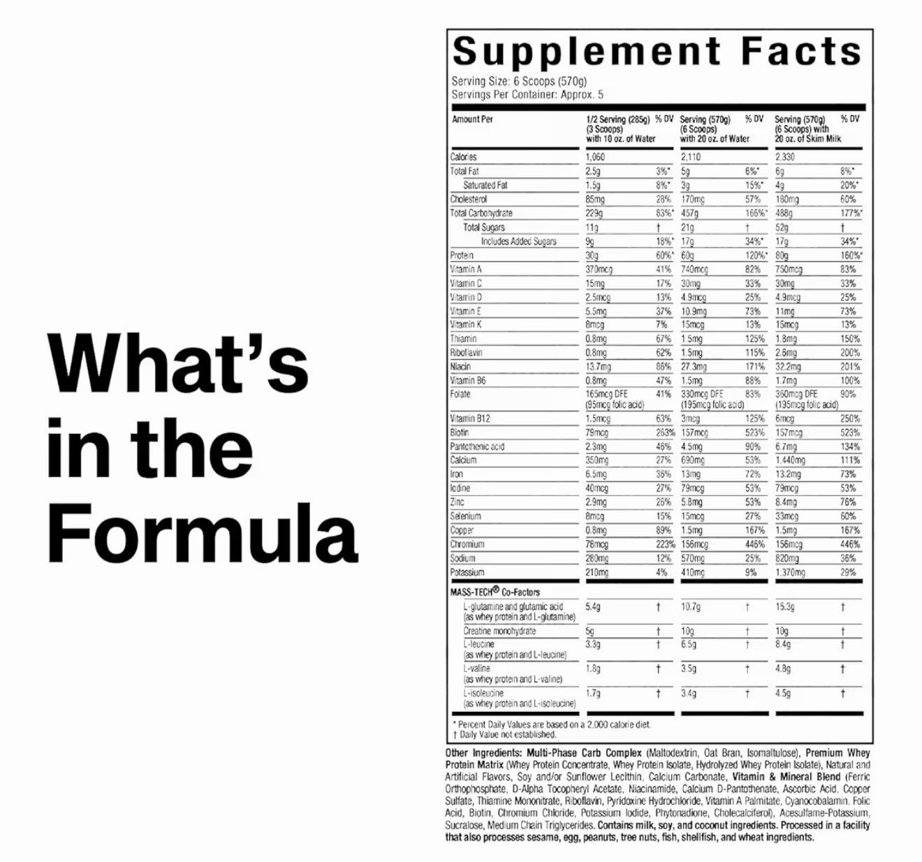 Mass-Tech™ Extreme, Vanilla, 6 lbs (2.72 kg)