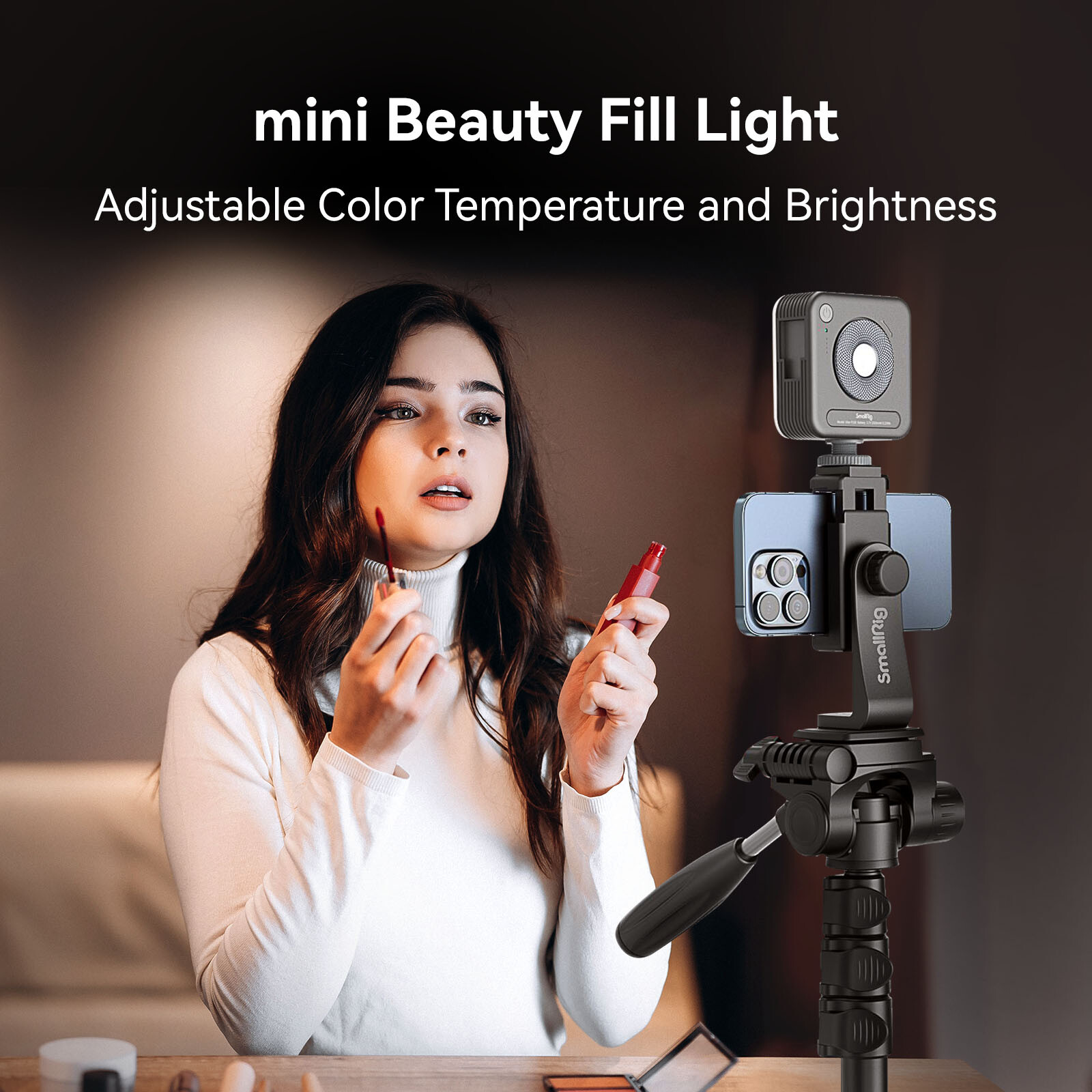 SmallRig P96 LED Video Light 2200mAh 2700-6500K Mini Vlog Camera / Phone Light